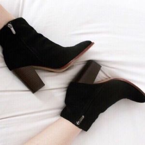 Black Suede Sam Edelman Wooden Boots